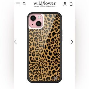 Wildflowers Meow Print IPhone 15 Plus Case.